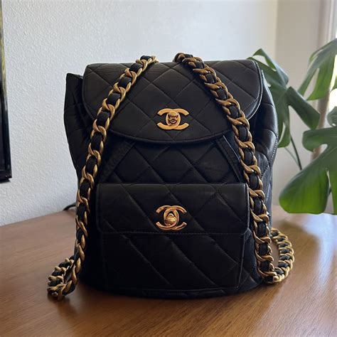 chanel black pvc backpack|vintage Chanel backpack.